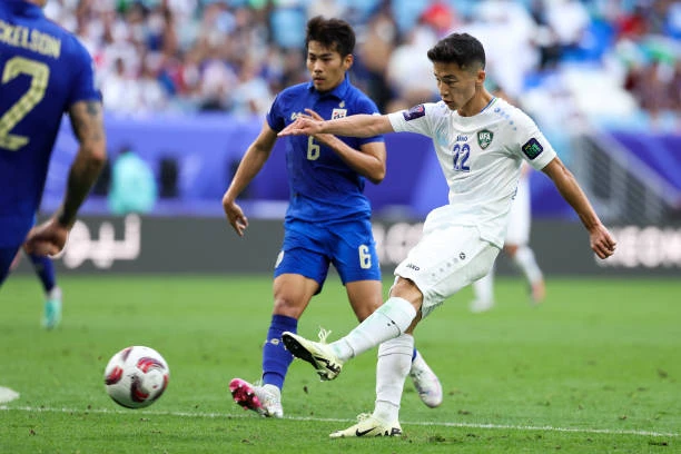 Fayzullaev (22) ấn định chiến thắng 2-1 và đưa Uzbekistan vào tứ kết.